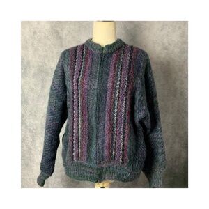 EUC VINTAGE JINX SENIOR HAND WOVEN SWEATER JACKET , SIZE MEDIUM